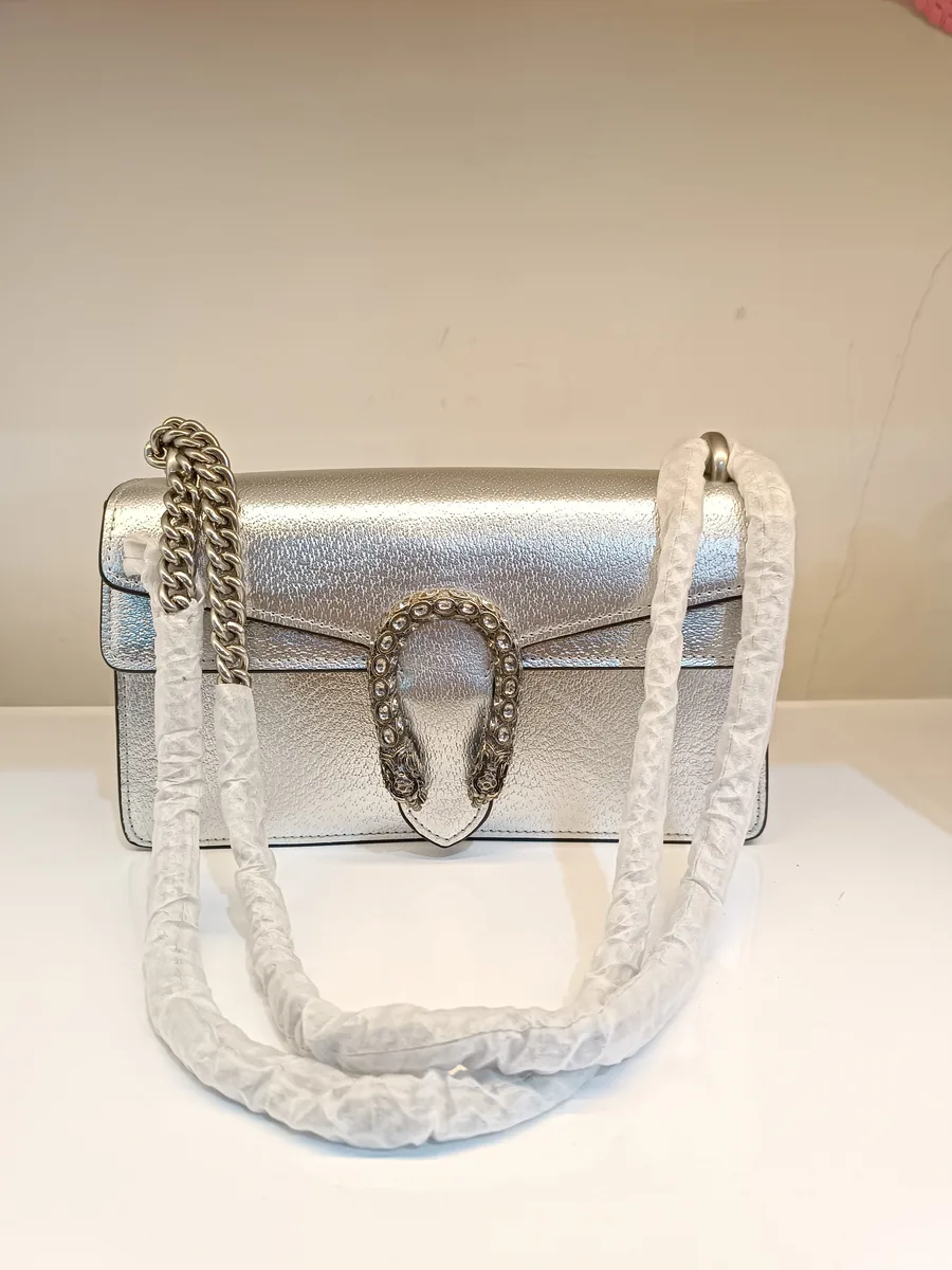 Gucci Dionysus Gümüş Zincir Askılı Deri Çanta